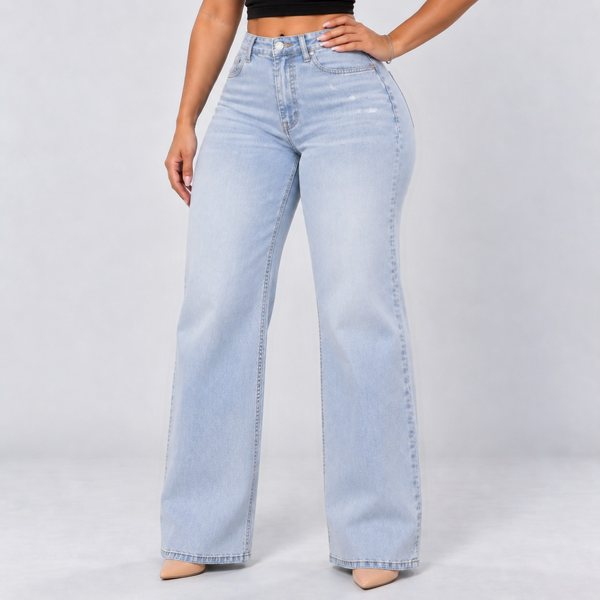 BootyLift™ BBL Mid-Low Rise Stretch Wide-Leg Jeans