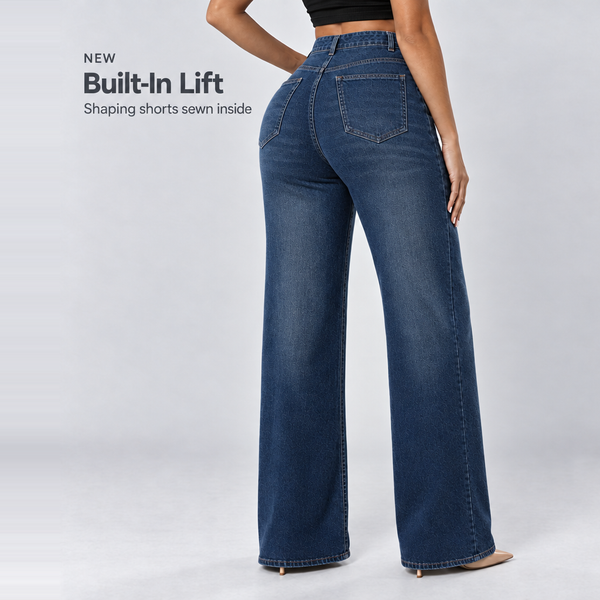 BootyLift™ BBL Built-In Lift High-Rise Straight-Leg Jeans