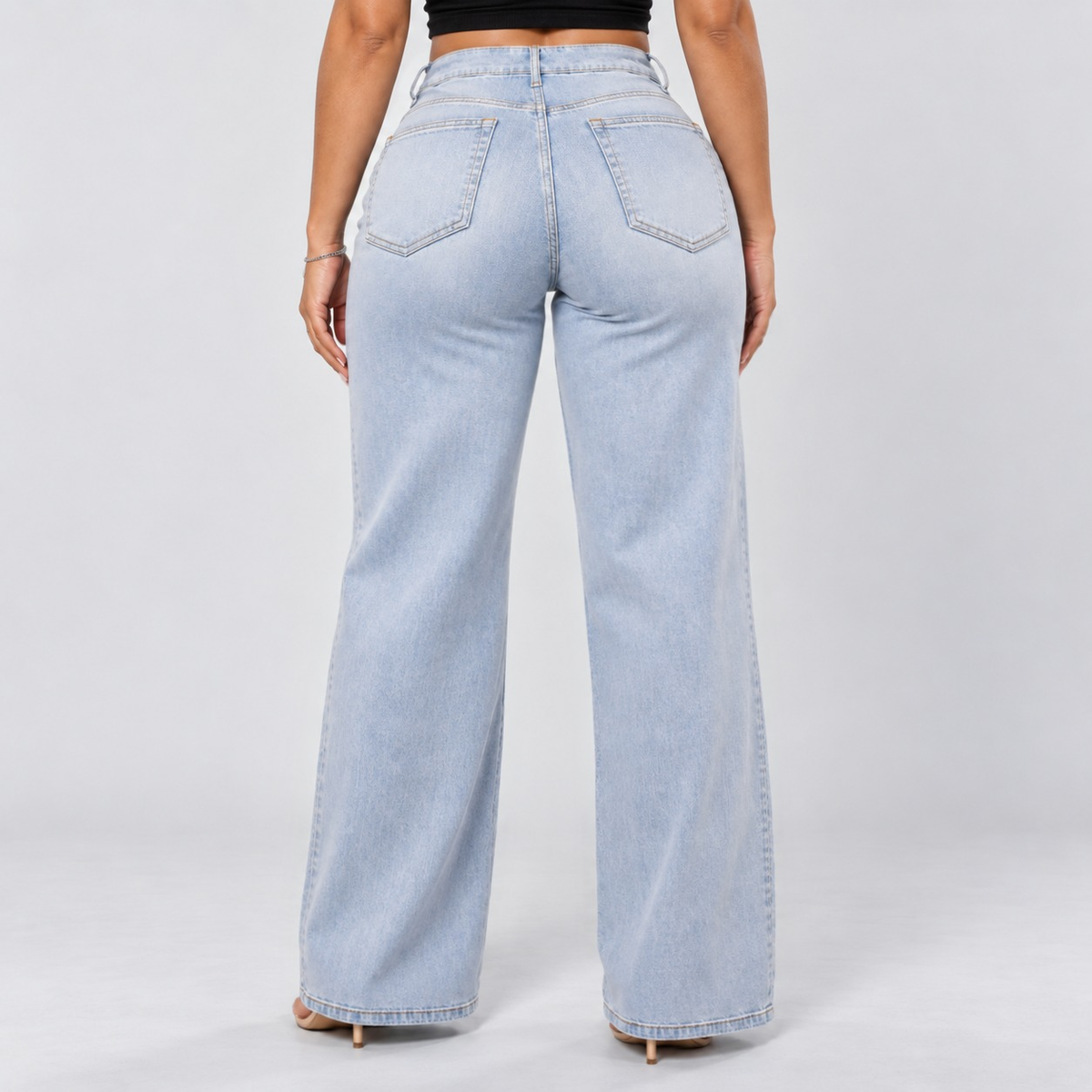 BootyLift™ BBL Mid-Low Rise Stretch Wide-Leg Jeans