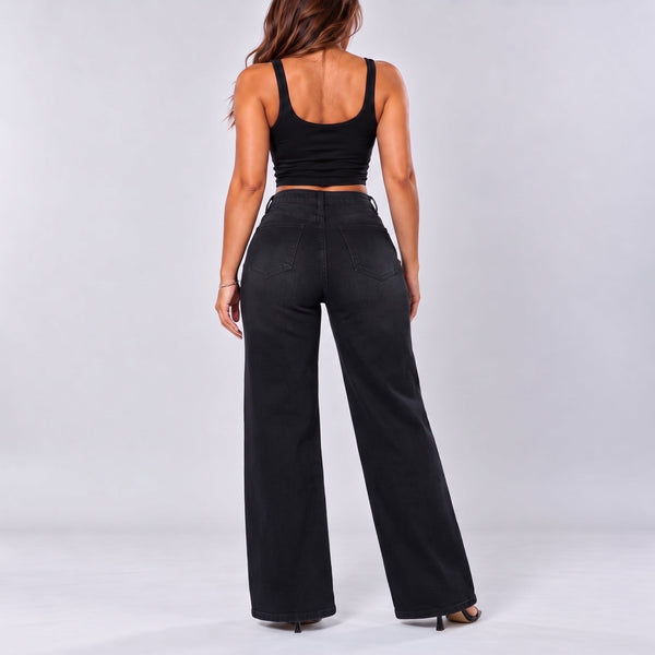 BootyLift™ BBL Mid-Low Rise Stretch Wide-Leg Jeans