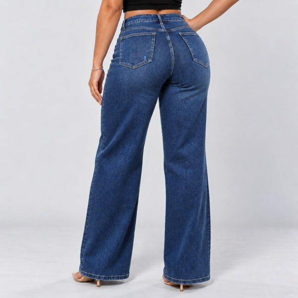 BootyLift™ BBL Mid-Low Rise Stretch Wide-Leg Jeans