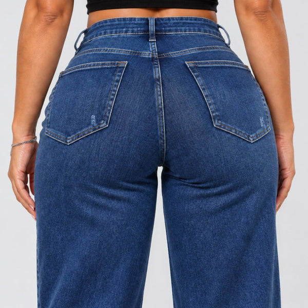 BootyLift™ BBL Mid-Low Rise Stretch Wide-Leg Jeans