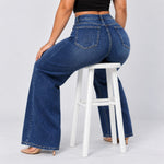 BootyLift™ BBL Mid-Low Rise Stretch Wide-Leg Jeans