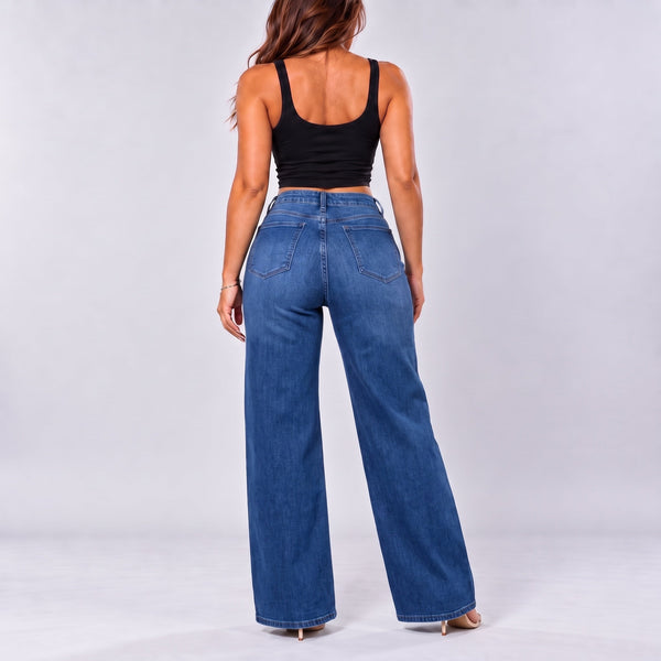 BootyLift™ BBL Mid-Low Rise Stretch Wide-Leg Jeans