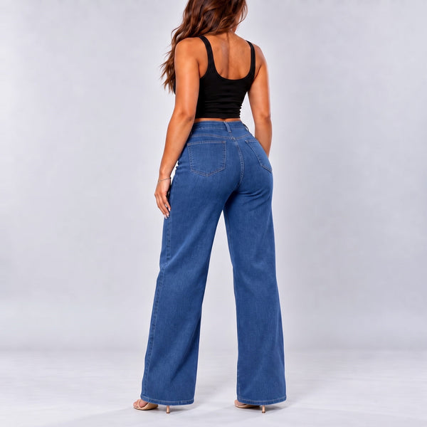 BootyLift™ BBL Mid-Low Rise Stretch Wide-Leg Jeans