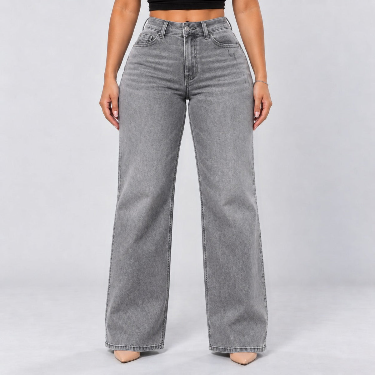 BootyLift™ BBL Mid-Low Rise Stretch Wide-Leg Jeans