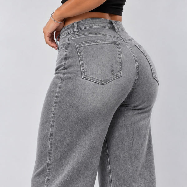 BootyLift™ BBL Mid-Low Rise Stretch Wide-Leg Jeans
