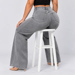 BootyLift™ BBL Mid-Low Rise Stretch Wide-Leg Jeans