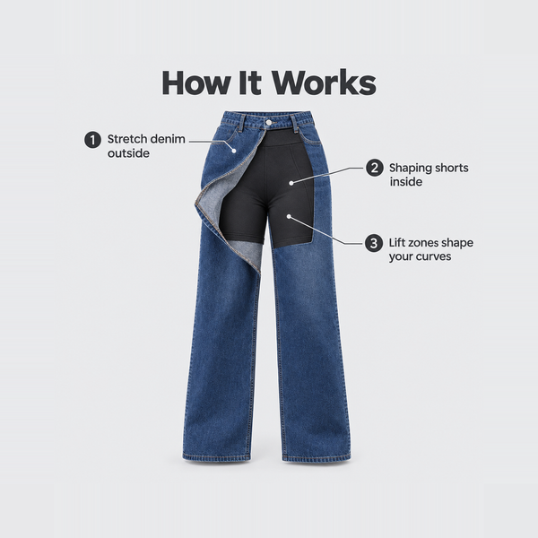 BootyLift™ BBL Built-In Lift High-Rise Straight-Leg Jeans