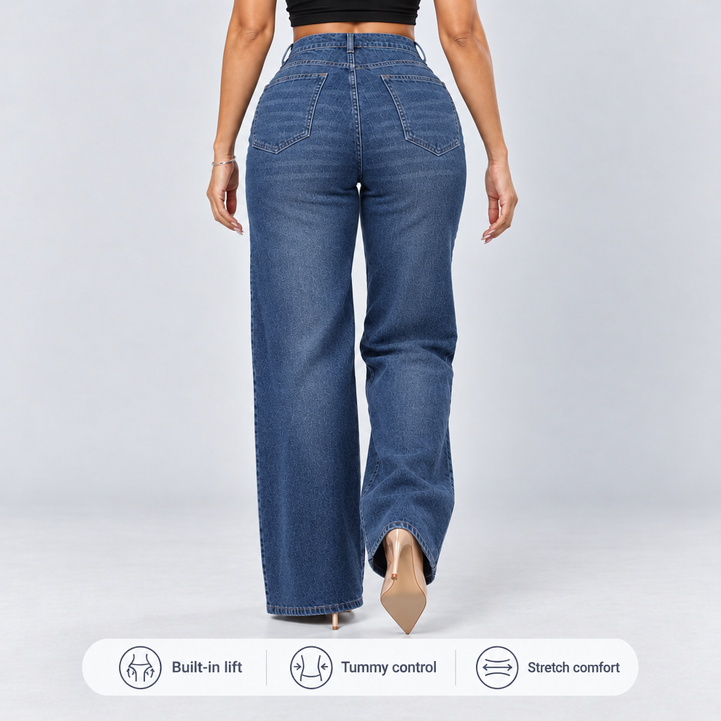 BootyLift™ BBL Built-In Lift High-Rise Straight-Leg Jeans