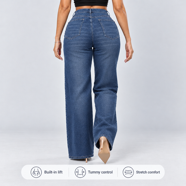 BootyLift™ BBL Built-In Lift High-Rise Straight-Leg Jeans