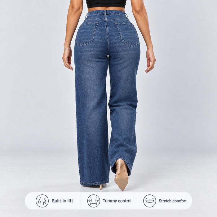 BootyLift™ BBL Built-In Lift High-Rise Straight-Leg Jeans