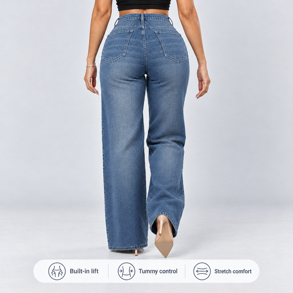 BootyLift™ BBL Built-In Lift High-Rise Straight-Leg Jeans